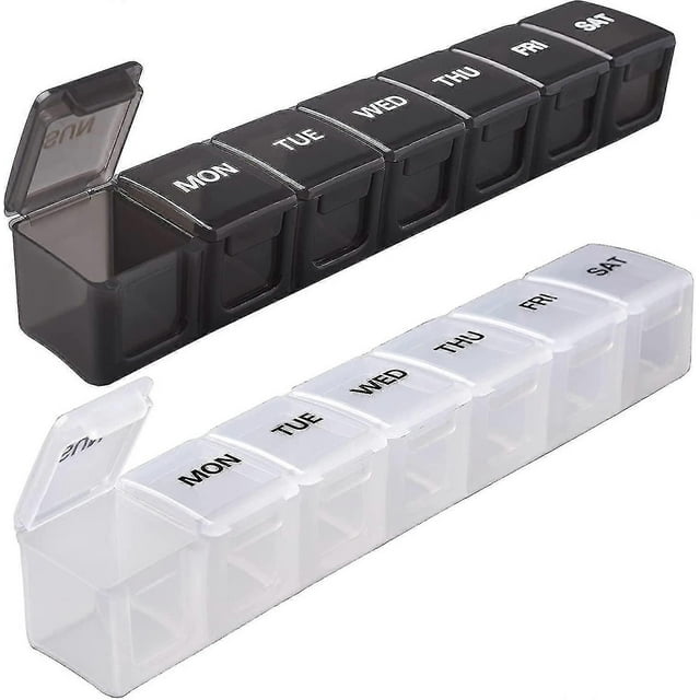 Extra Large Pill Box 2 Pcs Xl Weekly 7 Day Large Capacity Pill Box Jumbo