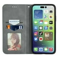 thumbnail image 5 of Case for iPhone 14 Pro Max, Classic Business Premium PU Leather Cover TPU Bumper with Card Holder Kickstand Magnetic Adsorption Flip Wallet Case Cover for iPhone 14 Pro Max 6.7" 2022,Gray, 5 of 5