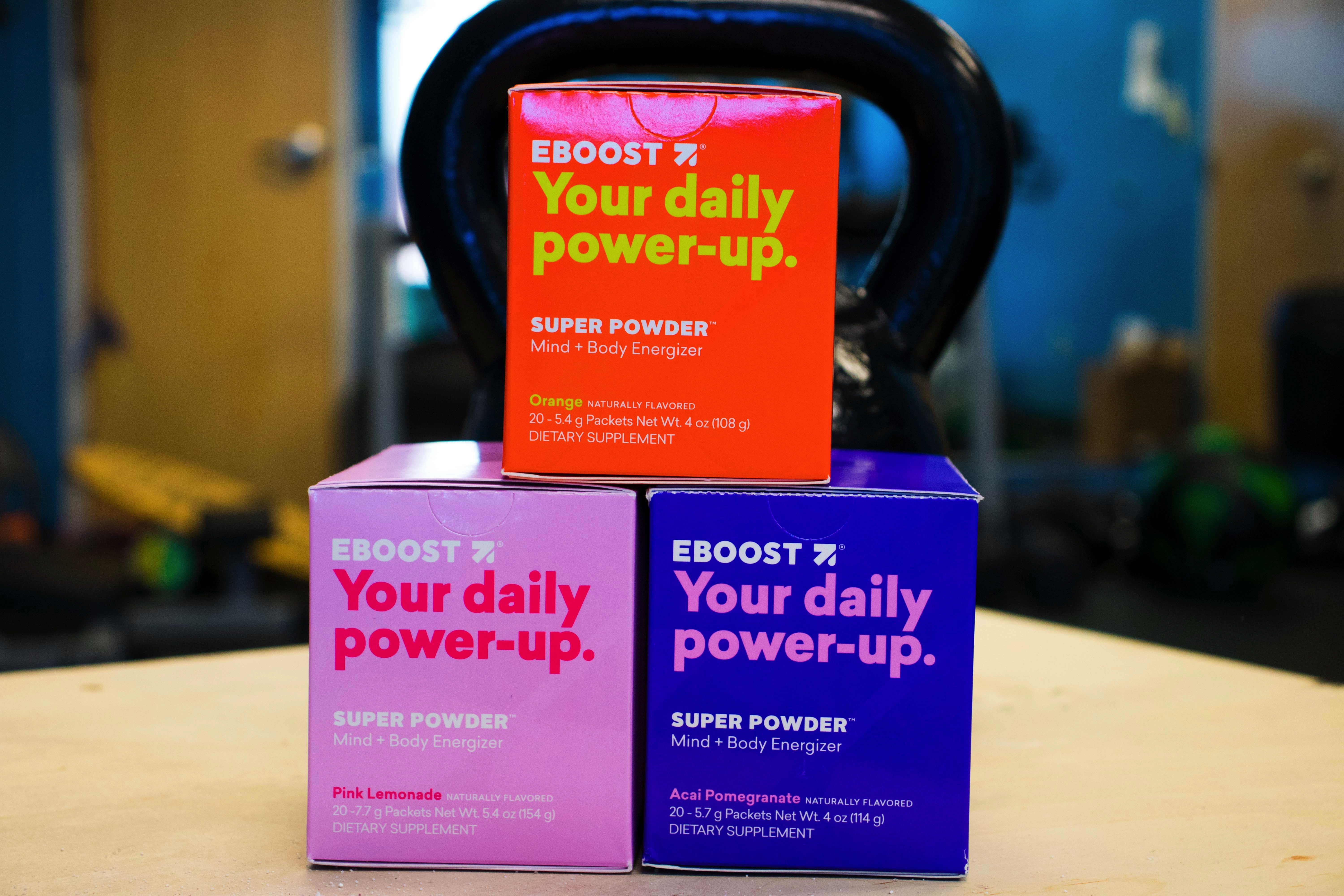 Eboost Super Energy Pre Workout Powder Naturally Flavored Acai Pomegranate 20 Packs Walmart Com