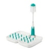 OXO Tot On-The-Go Drying Rack & Bottle Brush With Bristled Cleaner, Teal