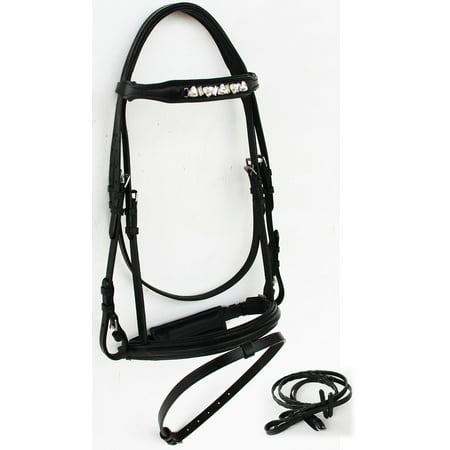 Horse English Leather COB Jumping Hunter Dressage Show Bridle Schooling