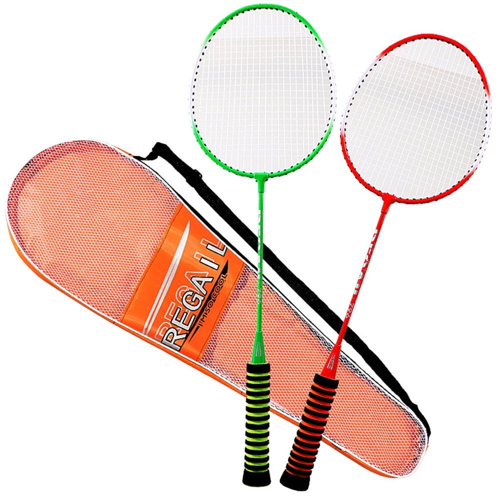 Franklin Sports Badminton Racquet Set 2 Player Replacement Red Blue Shuttlecocks 