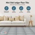 thumbnail image 3 of PowerSellerUSA Vinyl Self Adhesive Floor Tiles, 100 Pcs 12" x 12" with 1.2 mm Thick Contemporary Modern Design Peel and Stick Floor Tile Stickers, Square Flooring Tiles for Kitchen, Mini Oak Ledger, 3 of 8