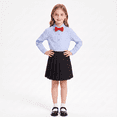thumbnail image 6 of Girls Boys School Uniform Dress Shirt Long Sleeve Button Front Collared Formal Casual Top for Students Basic School Uniform, 6 of 6