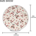 thumbnail image 4 of Coolnut Christmas Santa Claus Round Tablecloth 60", Waterproof Stain and Wrinkle Resistant Washable Decorative Table Covers for Kitchen Dining Tabletop Party Outdoor Picnic Christmas Decor, 4 of 7