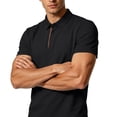 thumbnail image 7 of FAWUUDO Men's Shirts Short Sleeve Moisture Wicking Performance Collared Shirt for Work Casual Sports Black, 7 of 7