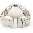 thumbnail image 5 of Blinged Out Oblong Case Metal Mens Watch w/Matching Blinged Out Bracelet Set - 8475BM (Baguette Silver 8967), 5 of 7