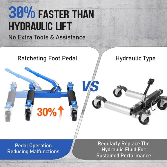 Accreate Car Wheel Dolly Set of 1, Trailer Dolly for Precise Vehicle Positioning, 1500 LBS Capacity Car Skates with Tire Jack, Car Dolly Jack for Auto Repair & Moving