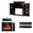 thumbnail image 2 of Gymax 70'' Fireplace TV Stand Media W/ 28.5'' 750W/1500W Electric Fireplace Brown, 2 of 10