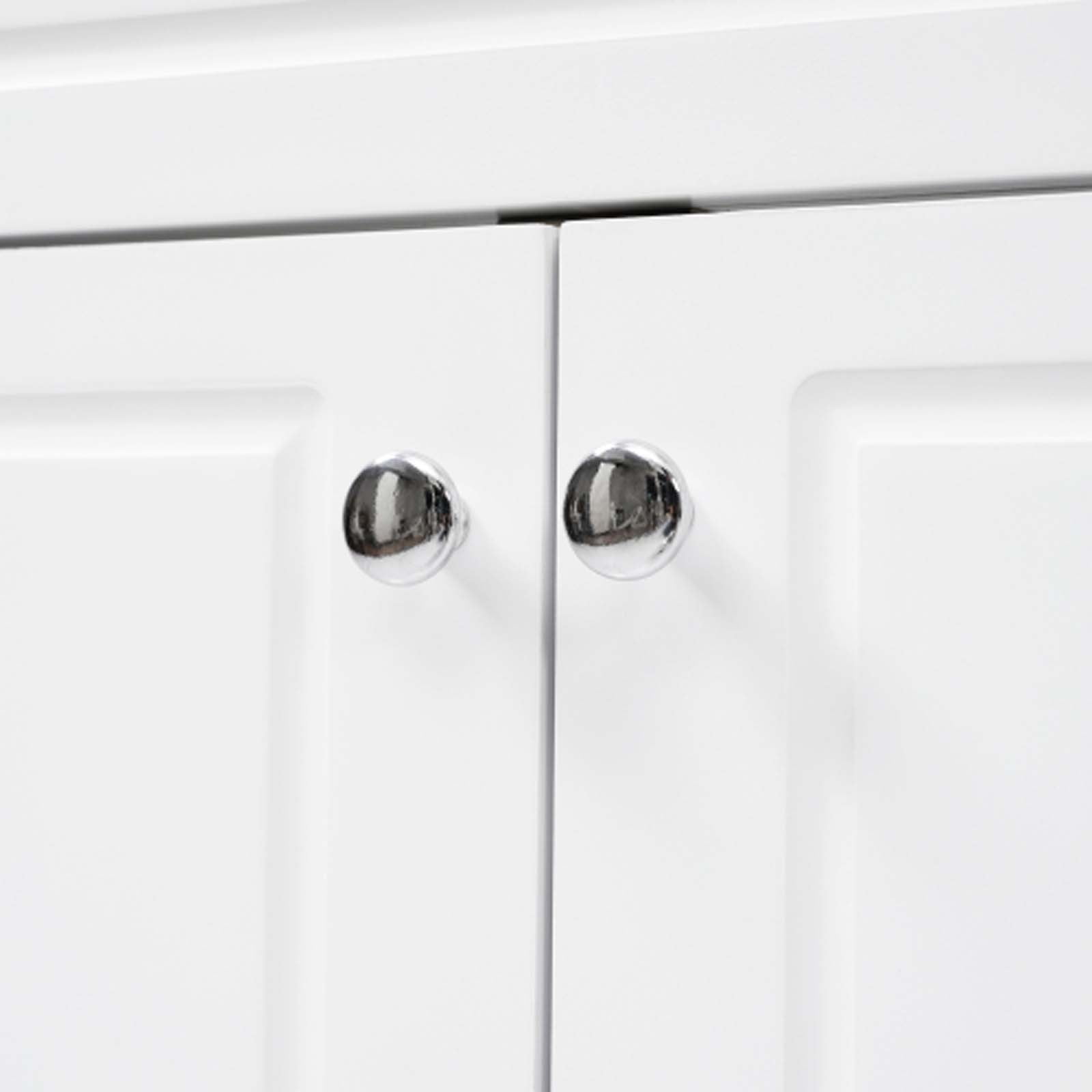 Bathroom Vanities - White Bathroom Vanity Cabinet, Vanity Cabinet with 6 Soft-Close Drawers & 2-Tier Shelves, MDF Pine Wood Base for Powder Room/Laundry
