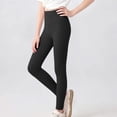 thumbnail image 5 of Bixock Fall Leggings for Girls High Waist Yoga Pants Soild Color Slim Casual Pant Soft Comfortable Workout Running Daily Wear Girls Clothings Size 9-10Years, 5 of 6