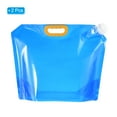 thumbnail image 3 of Unique Bargains 10L Collapsible Water Container Bag, Plastic Storage Jug Folding Water Bag, 2 Pack Blue, 3 of 7