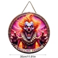 thumbnail image 2 of “Halloween Clown Wooden Door Sign Home Decor for October Festivities”, 2 of 6