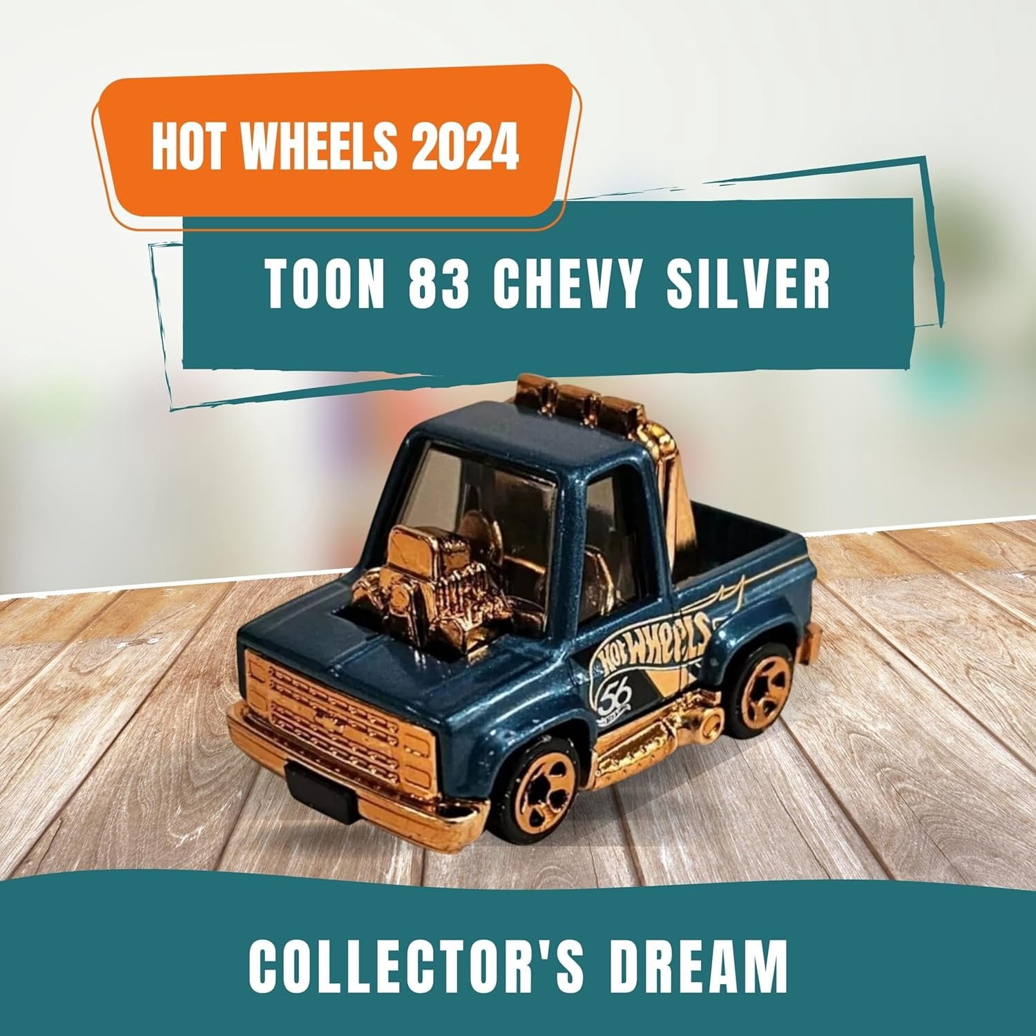 Hot Wheels 56th Pearl and Chrome - 2024 Diecast Car Toon 'D' 83