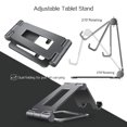 thumbnail image 2 of Soporte para Tablet, Soporte de Aluminio, Ángulo Libre, Compatible, 5 - 12,9 pulgadas, Compatible con smartphones y tablets Negro, 2 of 5