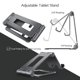 thumbnail image 2 of Soporte para Tablet, Soporte de Aluminio, Ángulo Libre, Compatible, 5 - 12,9 pulgadas, Compatible con smartphones y tablets Negro, 2 of 5