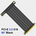 thumbnail image 1 of MZX PCI-E 4.0 3.0 X16 Riser Cable 90掳 180掳 Mount Video Graphics Card Extension Shielded Flexible GPU Cord ITX Computer Connector 90 degree 3.0 Black 20cm 7.9inch, 1 of 6