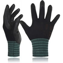 DEXFIT FN320 Black Multipurpose Nylon Work Gloves (Firm Grip, Durable Foam, Medium) - 3 Pairs
