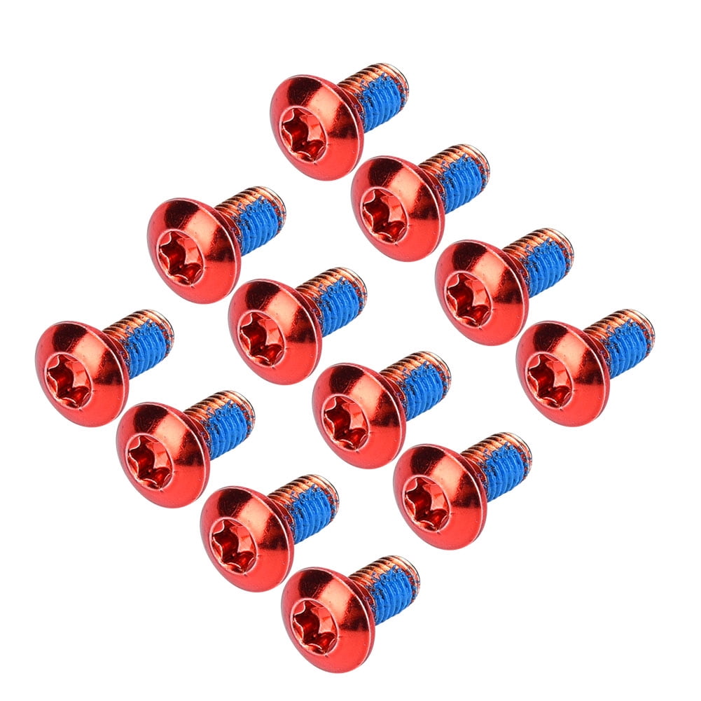 Bike Screws, Bike T25 Screws With Grooves Design Bicycle Disc Brake Rotor 12PCS  For Bicycle For Bike