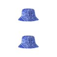 thumbnail image 2 of Sonducket Gorra de pescador de algodón en blanco para una apariencia moderna y cómoda Sombrero de cubo blanco duradero Sombrero de cubo negro azul M (56-58 cm) 2piezas, 2 of 6