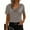 Gray, variant on Fashion Womens Shirts Short Sleeve Casual Solid Color Cowl Neck Blouses Tops S