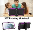 thumbnail image 6 of FIEWESEY for Samsung Galaxy S22 Phone Case,Heavy Duty Shock-Absorption/High Impact Resistant Armor Holster Defender Case with Kickstand + Swivel Belt Clip Holster for Samsung Galaxy S22(Purple), 6 of 7