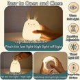thumbnail image 4 of Night Light for Kids,Cute Silicone Nursery Bunny Lamp for Baby and Toddler,Squishy Rabbit Lamp for Bedroom,Bedside Lamp for Kids Room (Rabbit), 4 of 5