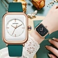 thumbnail image 4 of Women Watch Ladies Quartz Watch Square Dial Silicone Adjustable Strap Night Light No Delay Time-checking High Accuracy Exquisite Sweet Wristwatch, 4 of 8