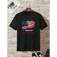 thumbnail image 1 of Boys' Patriotic American Veteran T-Shirt - Cotton, Crew Neck, Short Sleeve, Distressed Flag Design, Comfortable & Casual Summer Wear, American Flag Clothes, 1 of 6