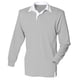 thumbnail image 2 of Front Row - Polo de manga corta liso para hombre/Caballero Modelo Classic (Gris Jaspeado/Blanco), 2 of 4