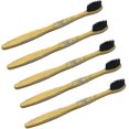 thumbnail image 2 of Natrliche Bambus Zahnbrsten Aus Holz Eco Freundliche Zahnbrste Mit Weichen Schwarzen Borsten (5 Stcke Natrliche), 2 of 4