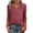 Purple, variant on TKLPEHG 3/4 Sleeve Tops for Women Slim Fit Three Quarter Sleeve Tshirts Soft V-Neck Solid Color Spring Lightweight Shirt (Purple,S)