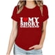 thumbnail image 1 of Fiudx Liquidación de Ofertas Flash Camiseta de Manga Corta Estampada con Cuello Redondo a La Moda para Mujer, Camisetas Holgadas Informales, 1 of 3