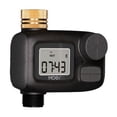 thumbnail image 1 of Water Timed Irrigation Water Valve with LCD Display Screen IP55 Waterproof Rotary Knob Button Control US Interface,1 x Smart water valve,Black, 1 of 8