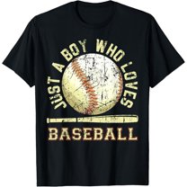 American Sport Just A Boy Who Loves Baseball Gifts For Boys Funny Creative Graphic T-Shirt