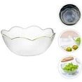 thumbnail image 3 of Glass Salad Bowl Glass Mixing Bowl Serving Bowl for Kitchen Prep Fruit Pasta Snack, 3 of 4