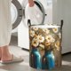 thumbnail image 5 of Fotbe Rustic Daisy Mason Jars Cesto de Ropa con Asas, Cesto Impermeable de Gran Capacidad, Bolsa de Lavado para Dormitorio, Cesto de Ropa con Ruedas y Asas-Medium, 5 of 6