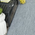 thumbnail image 3 of SAFAVIEH Courtyard Blair Checkered Indoor/Outdoor Runner Rug, Blue/Light Grey, 2'3" x 18', 3 of 6