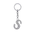 thumbnail image 1 of Simple Stylish Letter Key Chain Metal Rhinestones Key Ring Alphabet Keychain Bag Pendant Charm Birthday Gift (Letter S), 1 of 7