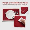 thumbnail image 4 of REGALWOVEN Rustic Placemats Set of 6 Polyester Placemats for Dining Table Decor Indoor Outdoor Washable Kitchen Table Mat Wipe Clean Burgundy 18*12in, 4 of 5
