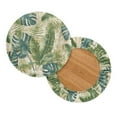 thumbnail image 2 of ZIATUBLE Palm Leaves Bar Stool Slipcovers Soft Stool Cushion Covers Circle 12-14 Inch Universal Chairs Decorative Cover Set 2 Pack Removable Office Chair Saddle Stool Cushion, 2 of 6