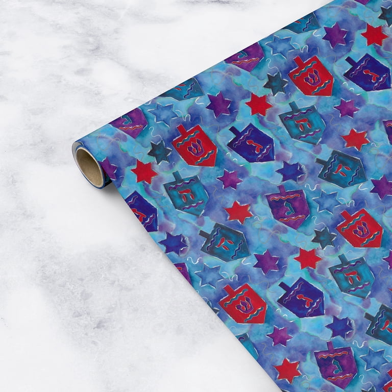 Hanukkah Glitterwrap Gift Wrap, 4 Rolls photo 2