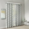 thumbnail image 1 of Madison Park Eden Fretwork Burnout Sheer Panel Grey 84" Panel, 1 of 4