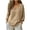 Khaki, variant on SwiftWear Women's Linen Blend V-Neck Blouse Relaxed Fit Long Sleeve Pullover Casual Lightweight Top for Spring & Summer​ Blue