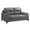Dark Gray, variant on Lexicon Mischa Leather Match Loveseat in Silver Gray