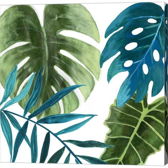 Metaverse C949416-0120000-AAAACMA Tropical Leaves I by Asia Jensen Canvas Wall Art - 12 x 12 in.