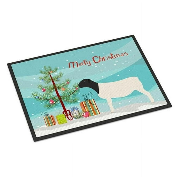 Caroline's Treasures BB9345MAT Dorper Sheep Christmas Door Mat, Indoor Rug or Outdoor Welcome Mat 18x27 Doormat , 27"L x