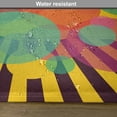 thumbnail image 6 of Ambesonne Retro Place Mats Set of 4, Circular Stripes, Standard Size, Multicolor, 6 of 6