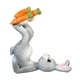 thumbnail image 5 of Figura de conejo de resina, estatua de conejo, hecha a mano, encantadora decoración de primavera, manualidades de escritorio gris, 5 of 9