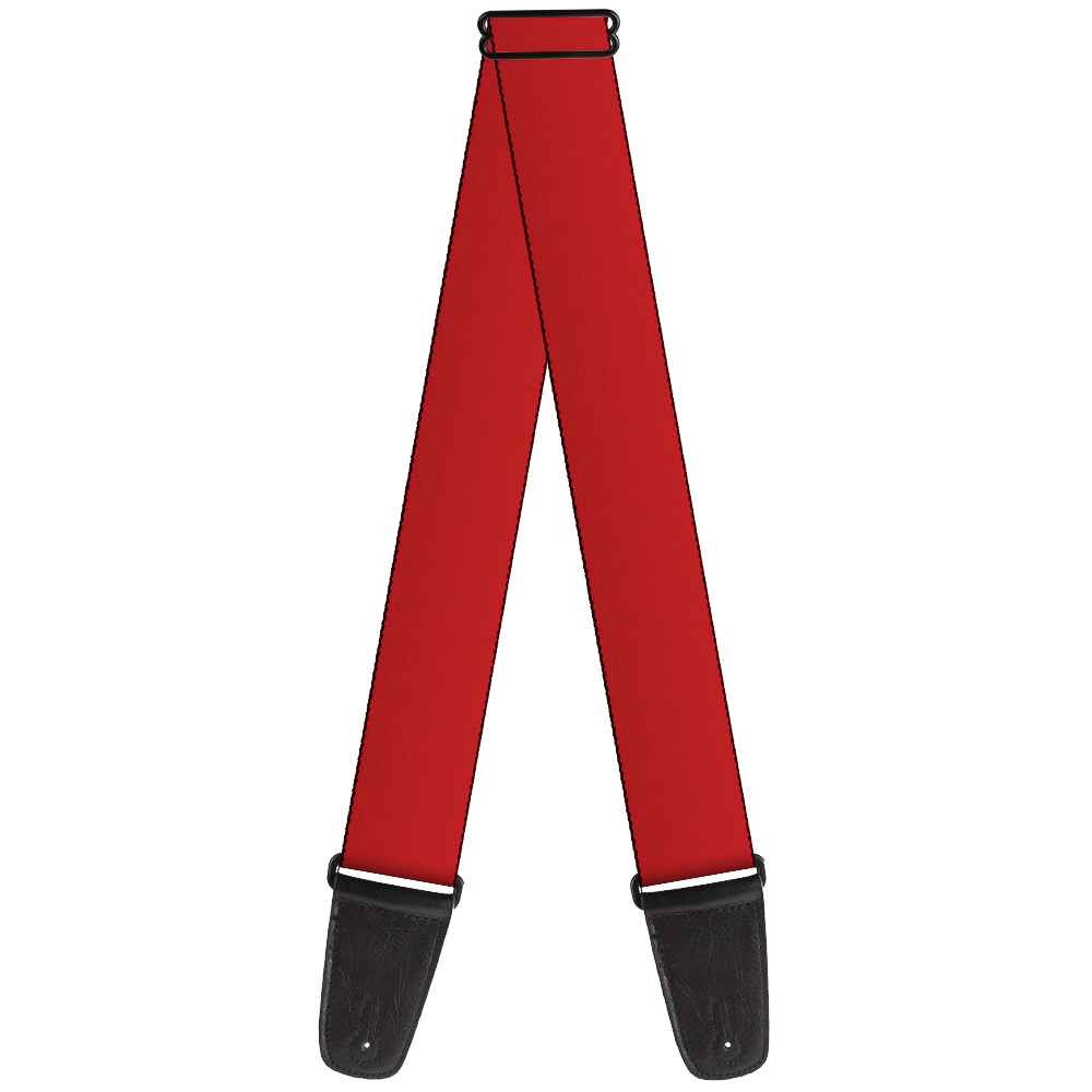 Buckle-Down Guitar Strap, Christmas Red, 2 Inches Wide